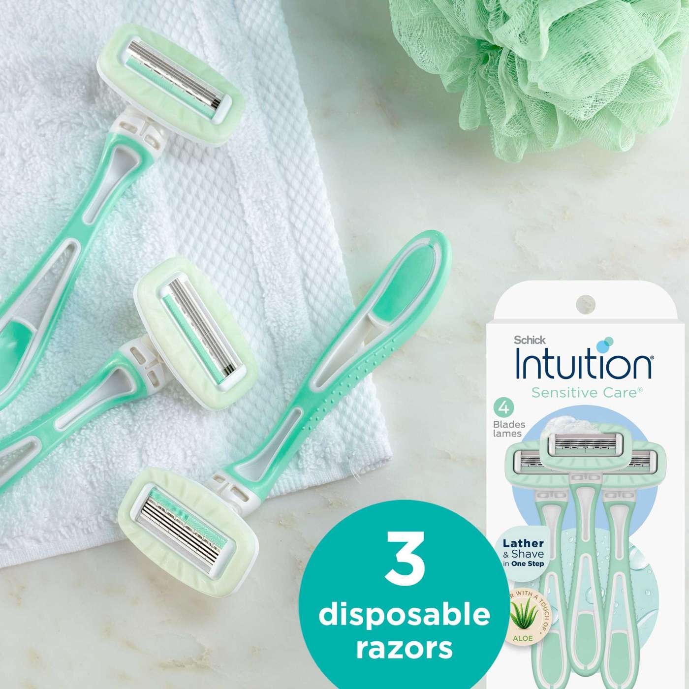 Schick Intuition Sensitive Care Disposable Razors; image 5 of 9