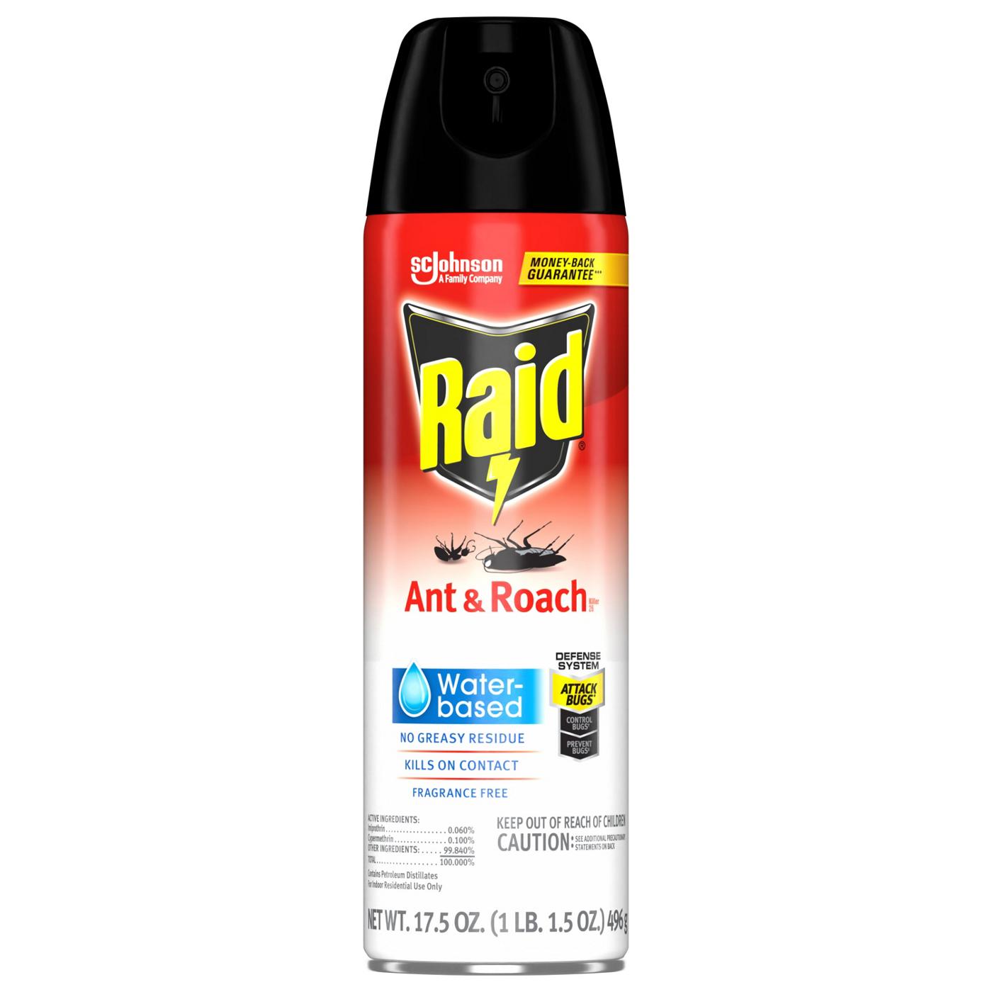 Raid Water-Based Aerosol Spray Ant & Roach Killer; image 1 of 2