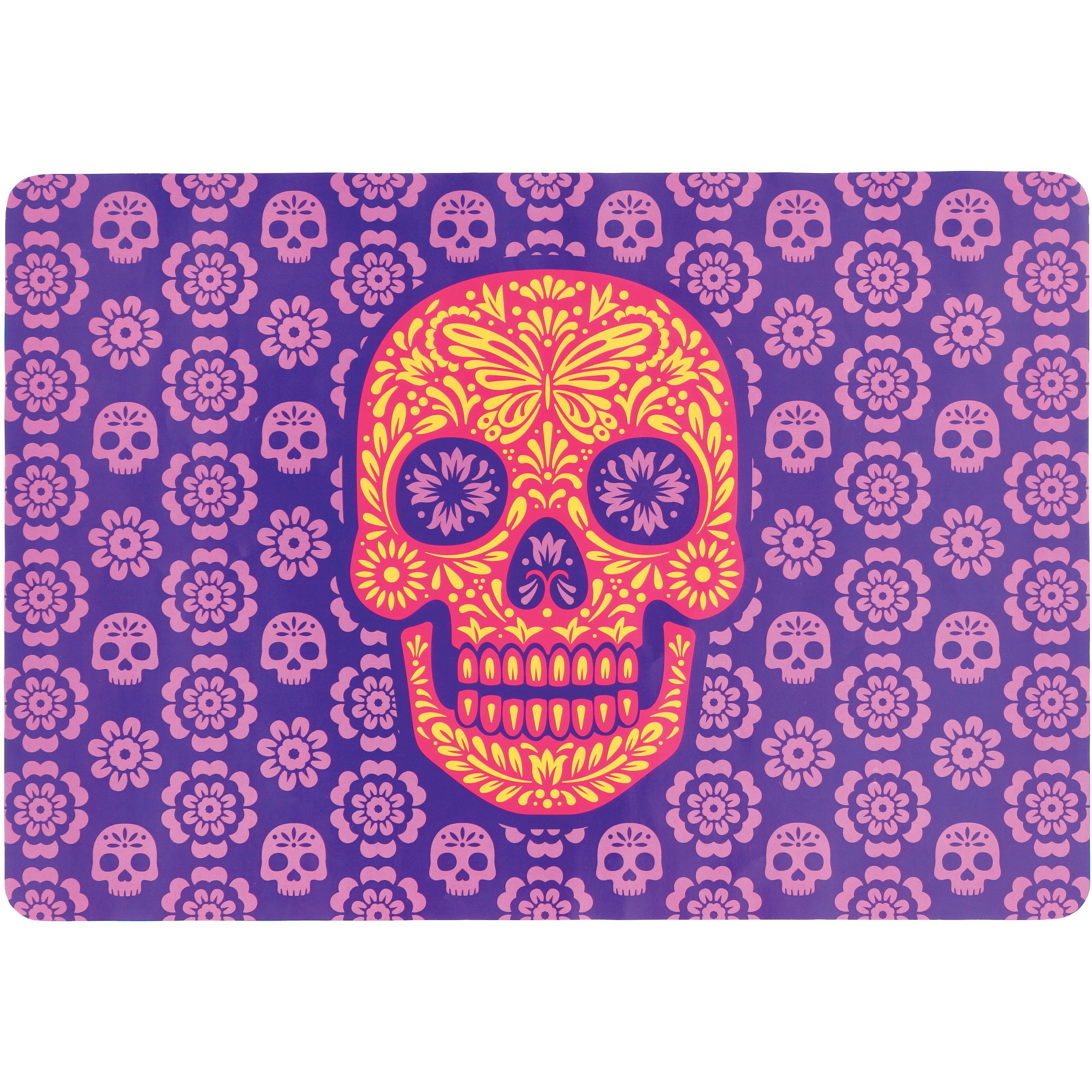 Destination Holiday Day of the Dead Calavera Dual Sided Placemat