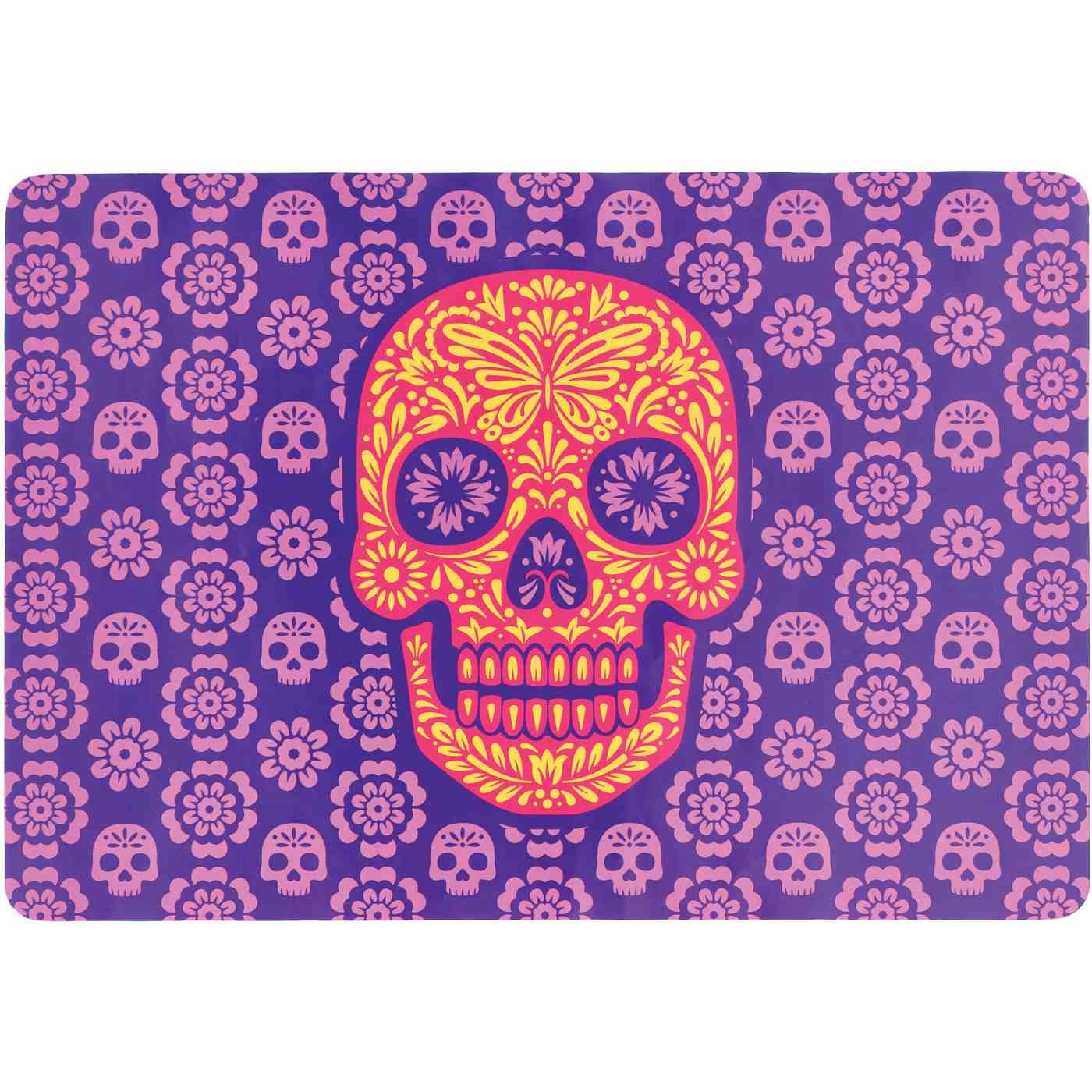Destination Holiday Day of the Dead Calavera Dual Sided Placemat; image 1 of 2