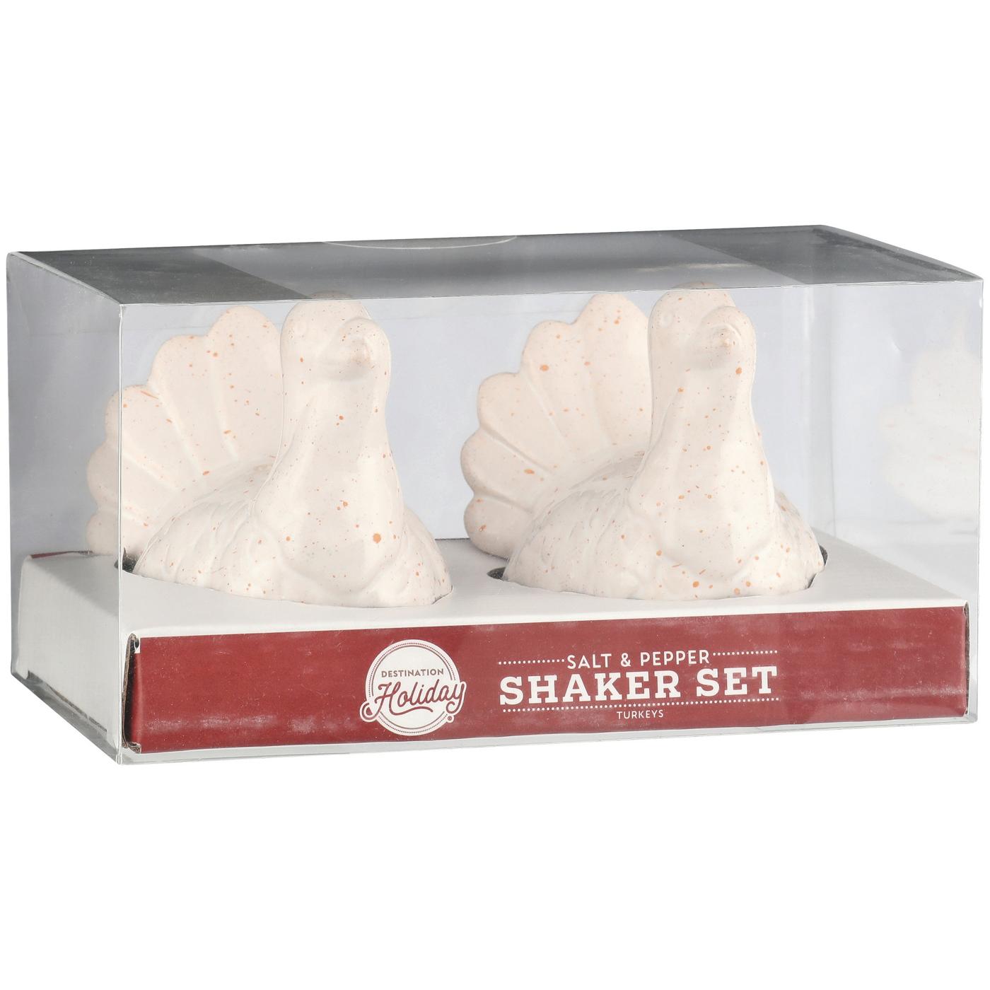 Destination Holiday Stoneware Turkey Salt & Pepper Shakers Shop