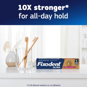 Fixodent Ultra Max Hold Denture Adhesive Cream, 2 pk, 4.4 oz