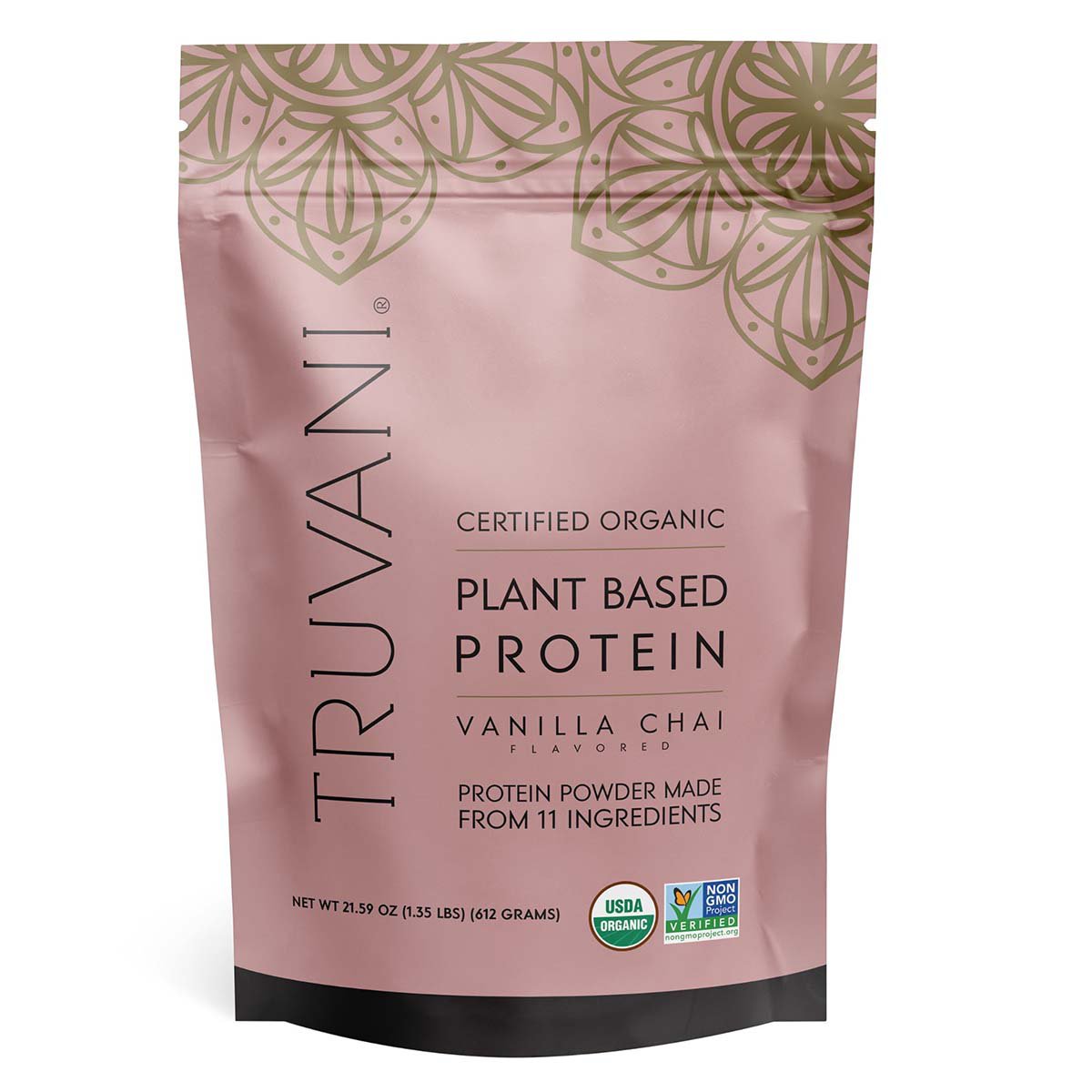Truvani Organic Plant-Based Protein Powder - Vanilla Chai, 21.59 oz