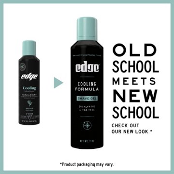 Edge Mens Cooling Shave Gel, Eucalytpus & Tea Tree Scent, Foaming Men's Shave Cream