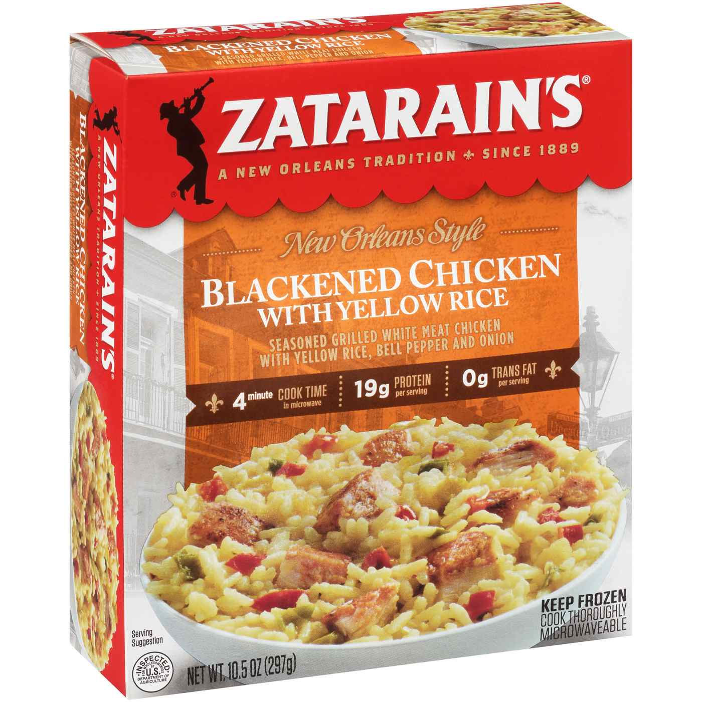 Zatarain's New Orleans-Style Blackened Chicken & Yellow Rice Frozen Meal; image 2 of 2