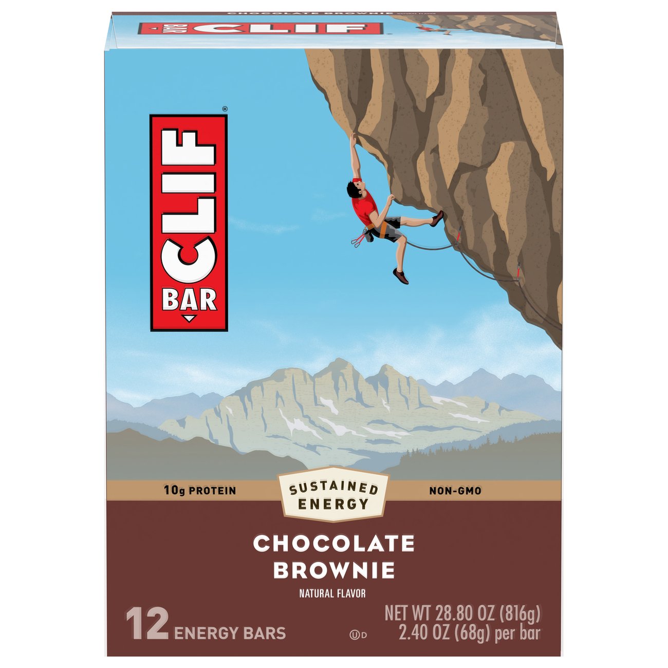 Clif Bar Chocolate Brownie Energy Bars - Shop Granola & snack bars at H-E-B