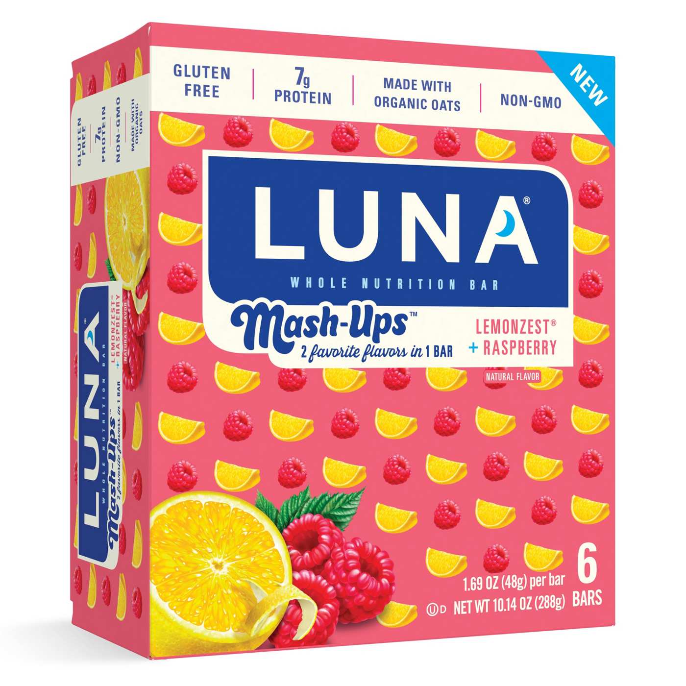 Luna Mash-Ups Lemon Zest & Raspberry Bars; image 1 of 2