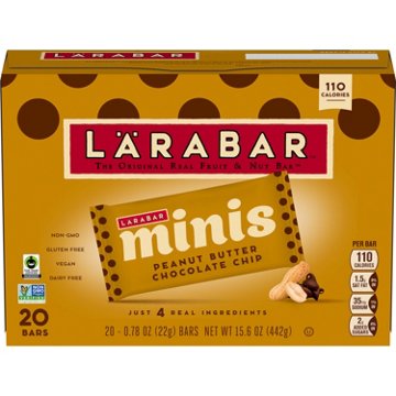LÄRABAR Minis Fruit & Nut Snack Bars - Peanut Butter Chocolate Chip