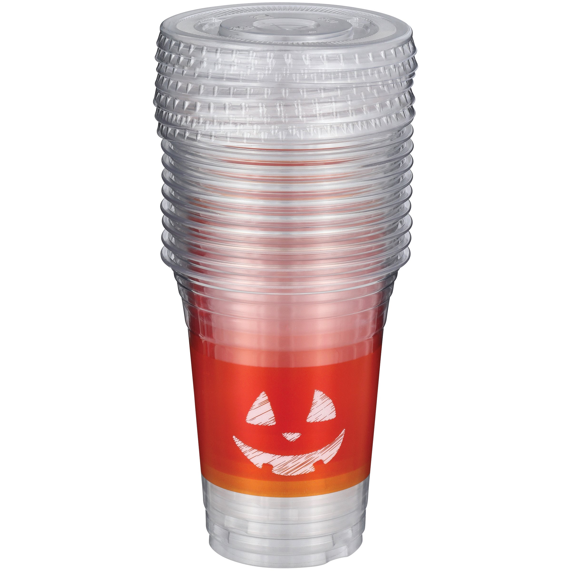 Destination Holiday Jack O Lantern Disposable Halloween Party Cups with