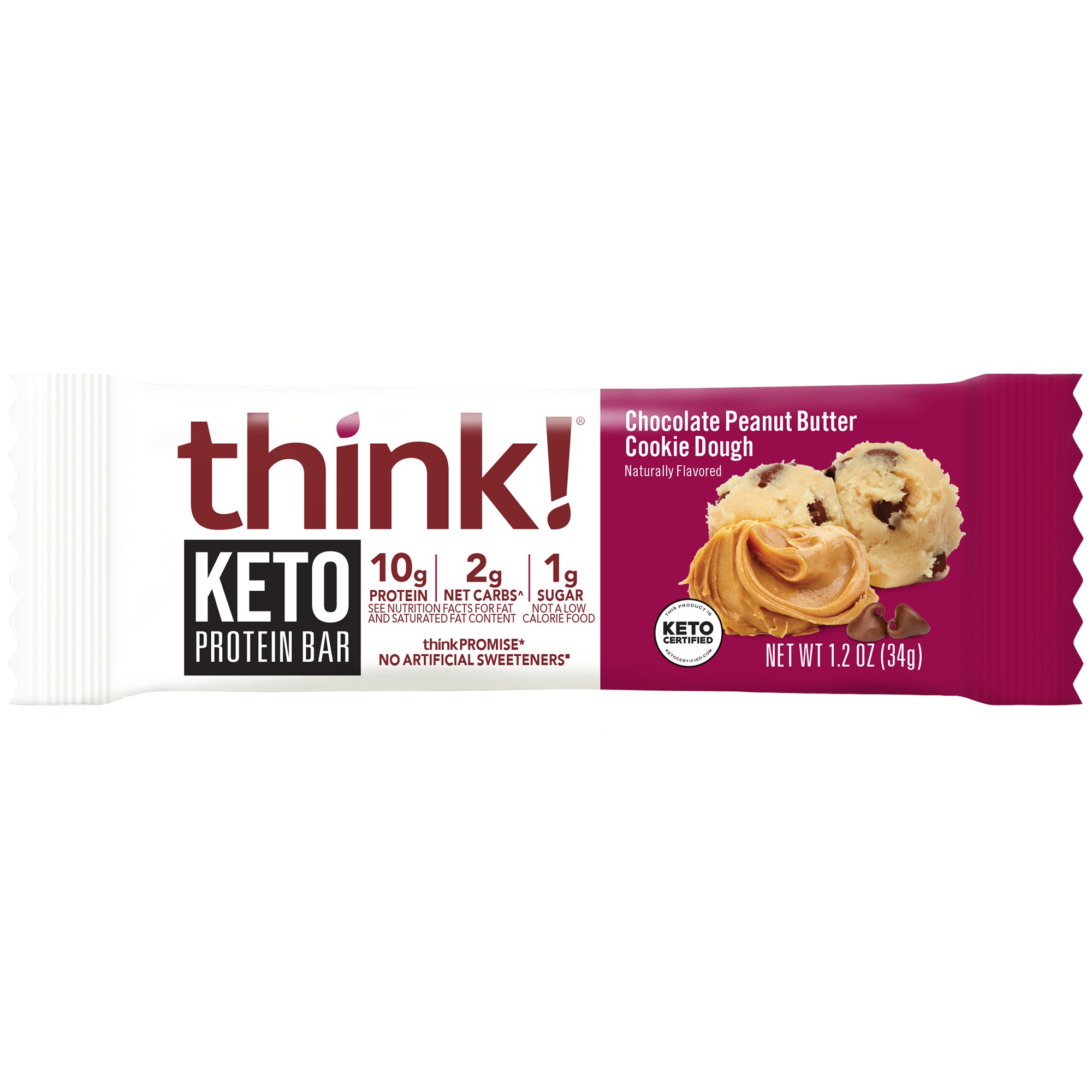 think! Keto 10g Protein Bar Chocolate Peanut Butter Cookie Dough