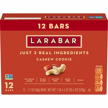 LÄRABAR Fruit & Nut Snack Bars - Cashew Cookie