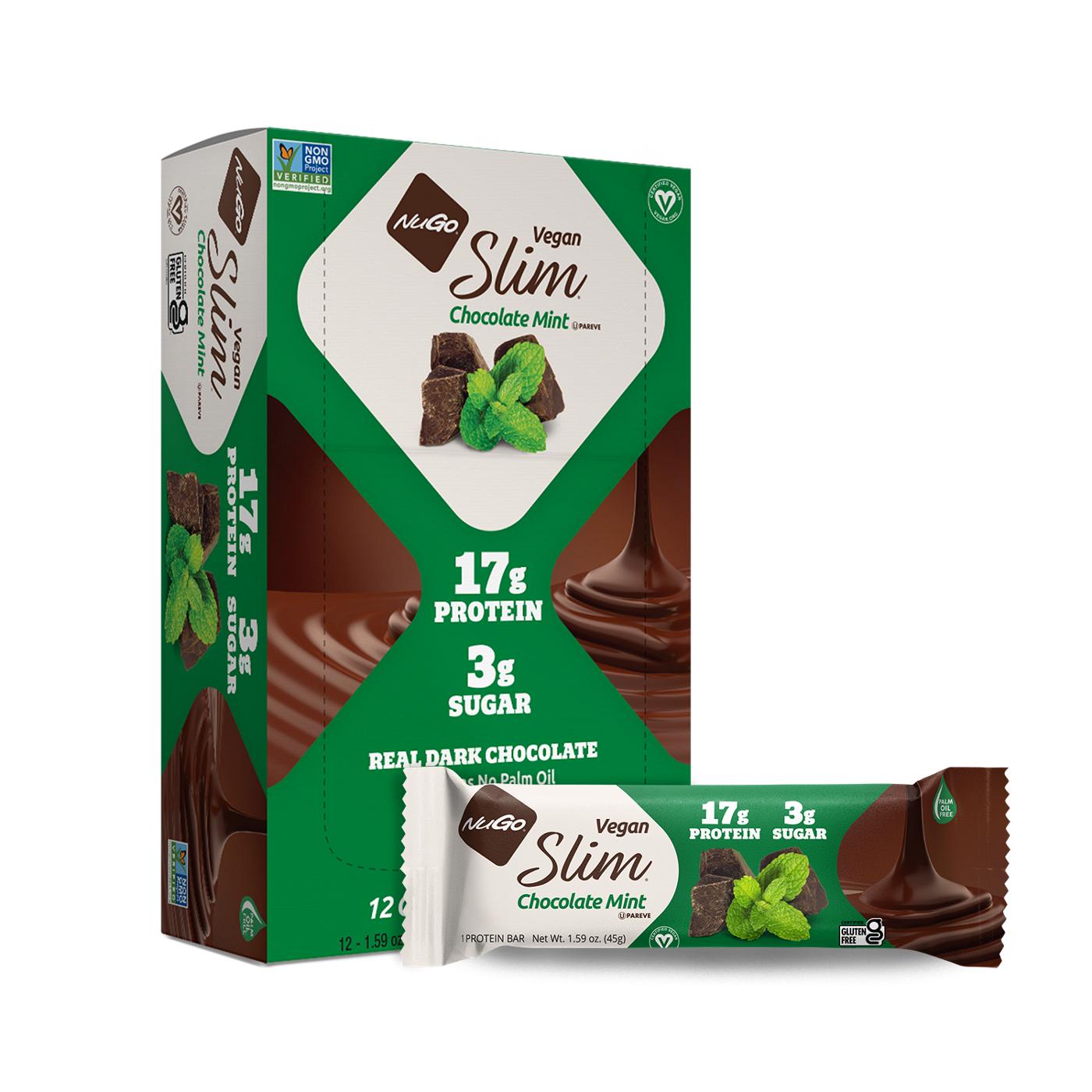 NuGo Slim Low Sugar 17g Protein Bar - Chocolate Mint; image 3 of 5