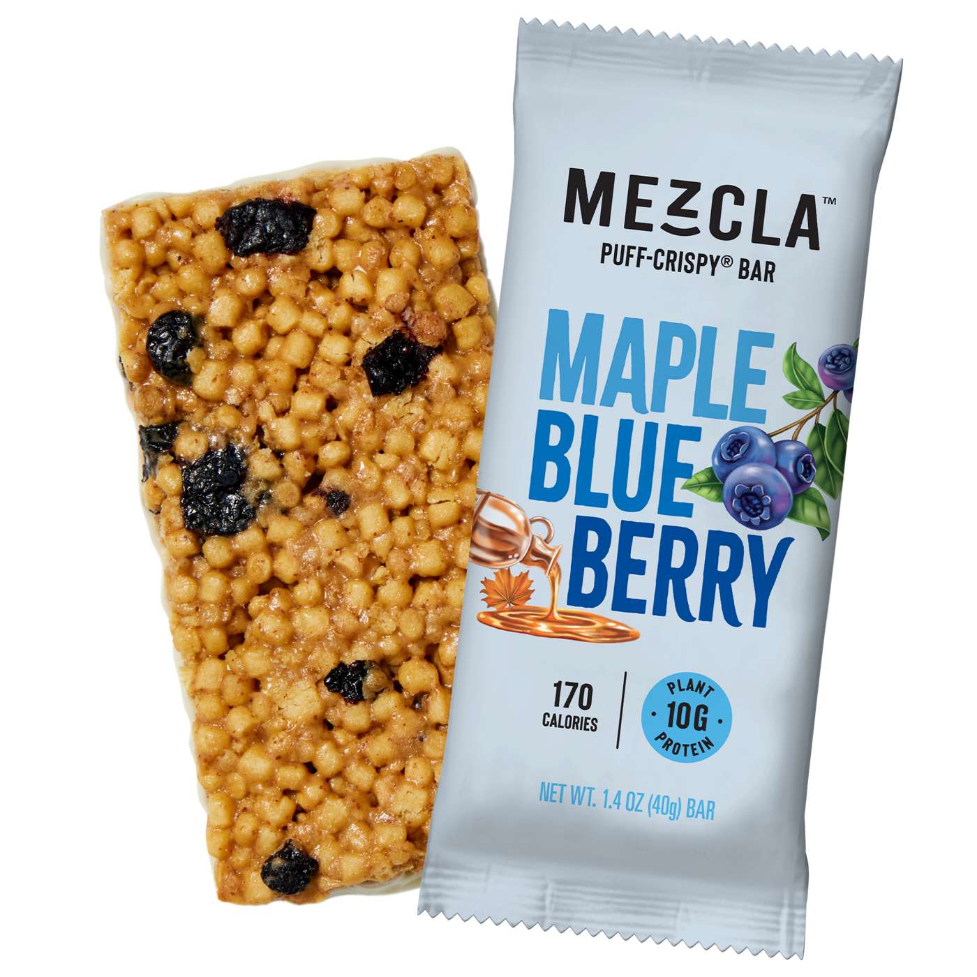 Mezcla Puff Crispy Bar 10g Plant Protein - Maple Blueberry; image 2 of 3