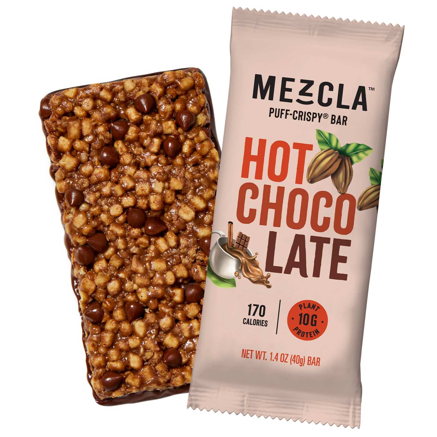 Mezcla Puff Crispy Bar 10g Plant Protein - Hot Chocolate; image 2 of 3