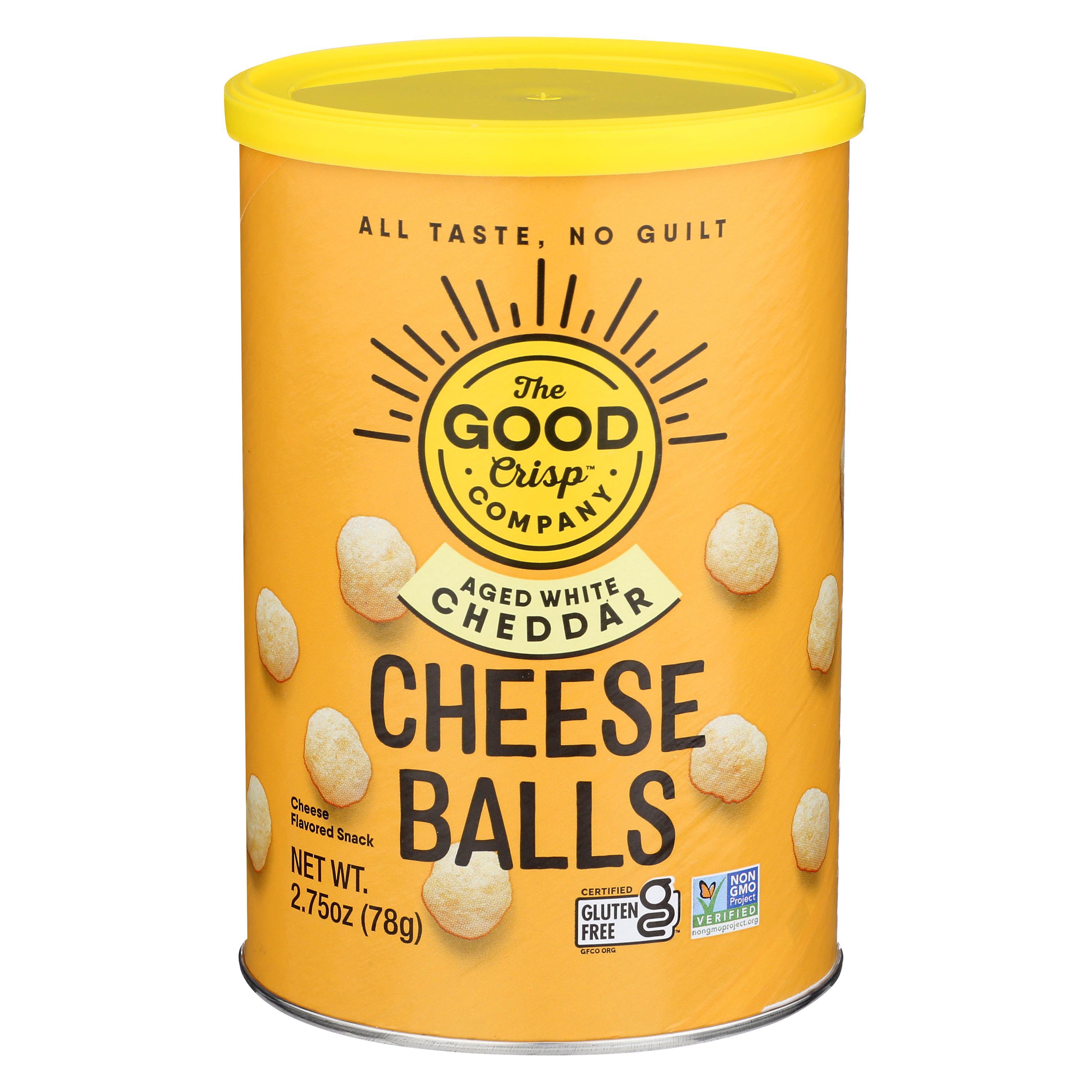 The Good Crisp Company Cheese Balls Aged White Cheddar Shop Chips