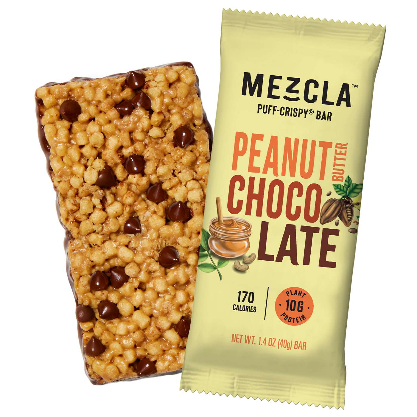 Mezcla Puff Crispy Bar 10g Plant Protein - Peanut Butter Chocolate; image 3 of 3