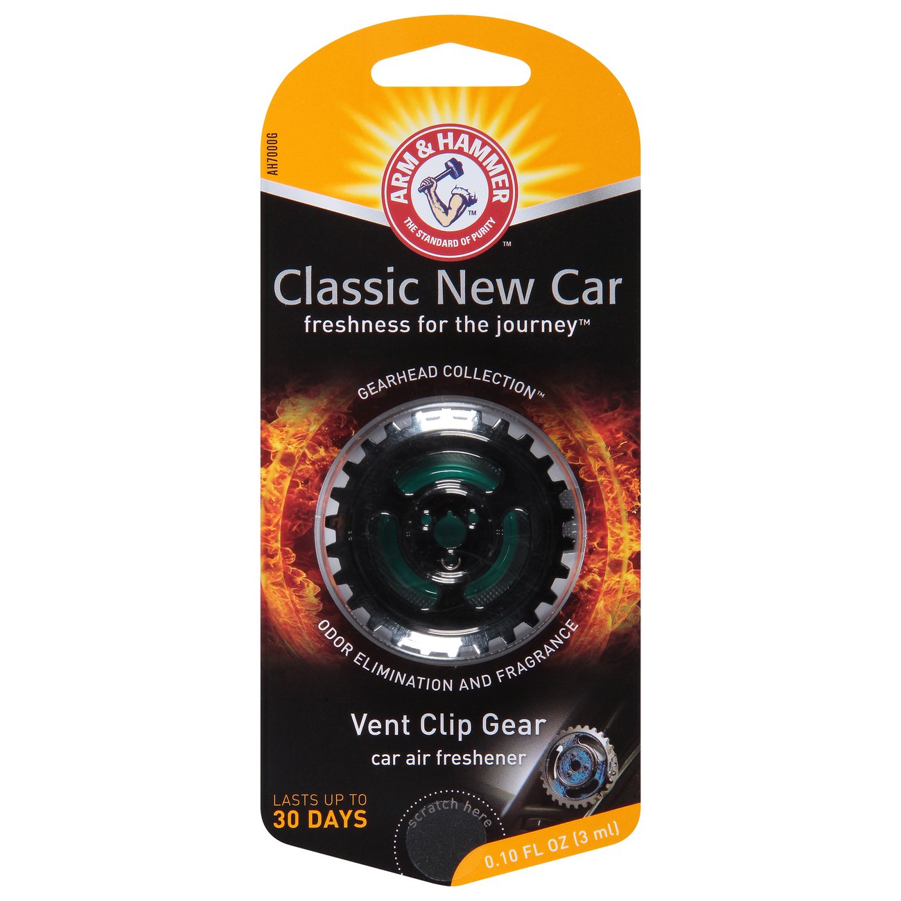 Arm & Hammer Vent Clip Gear Car Air Freshener Classic New Car Shop