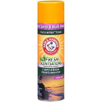 Arm & Hammer Fresh Sensations Carpet & Room Odor Eliminator Vacuum Free Foam - Island Mist, 15 oz