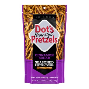 Dot's Homestyle Pretzels Cinnamon Sugar Seasoned Pretzel Sticks