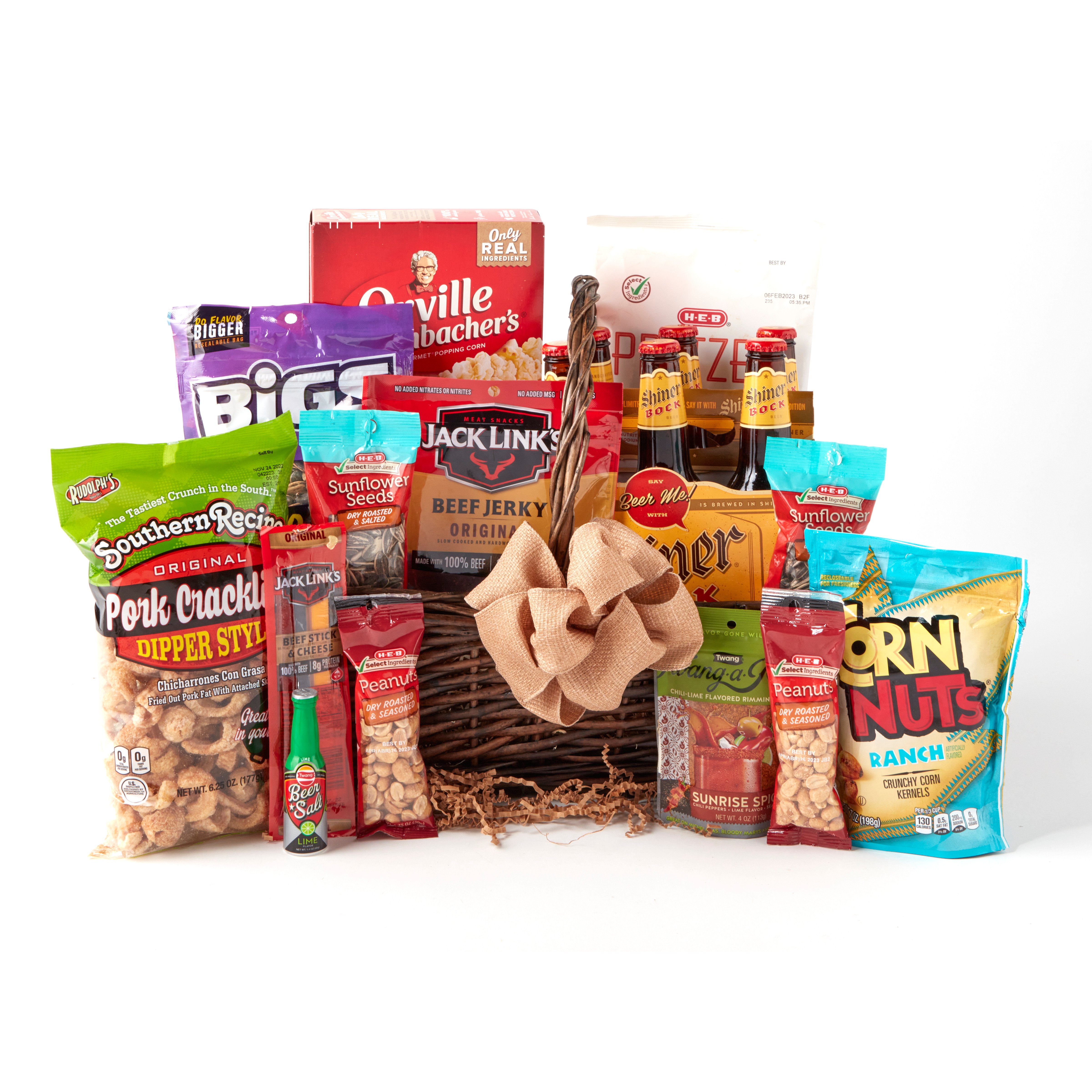 Beer and Snack Crate – Apple Blossom Gift Baskets