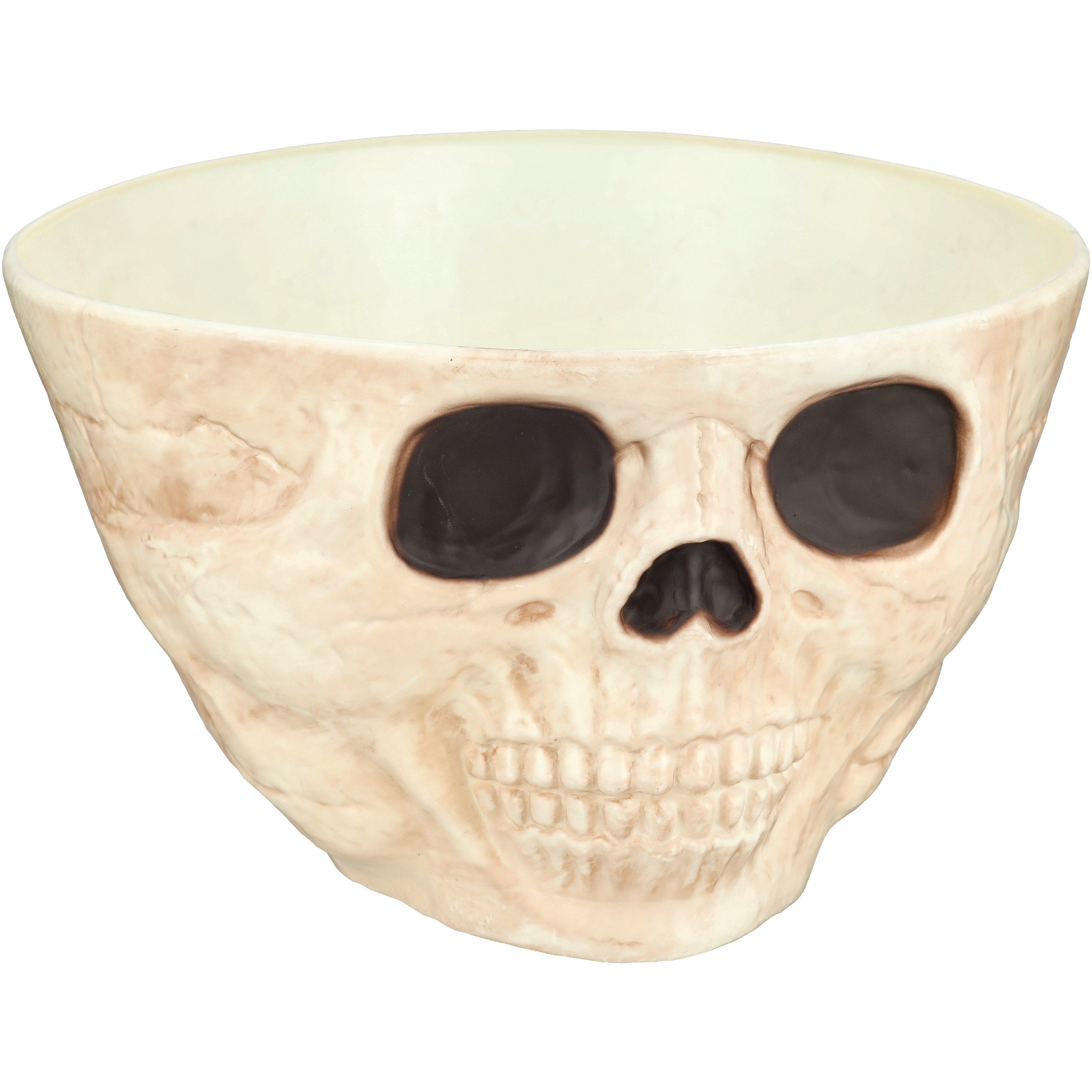 The Holiday Aisle® Spooky Skull Candy Trick Or Treat Bowl - Scary Skeleton  Decor, Gothic Emo, Human Halloween Decorations - For Indoor Or Outdoor Use  - Gothic Skulls & Bones Figurines, Head