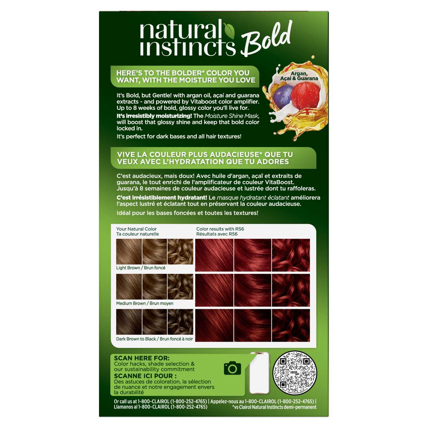 Clairol Natural Instincts Bold Permanent Hair Color - R56 Achiote Auburn ; image 5 of 6