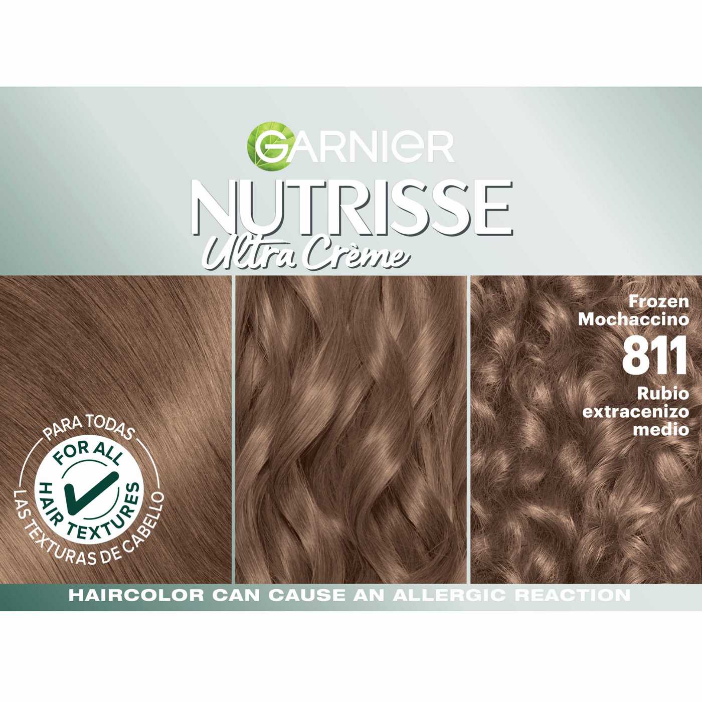 Garnier Nutrisse Ultra Crème Permanent Hair Color - 811 Medium Extra Ash Blonde; image 3 of 9