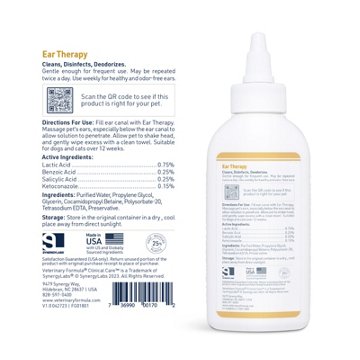 Synergy Labs Veterinary Formula Ear Therapy for Dogs & Cats, 4 oz