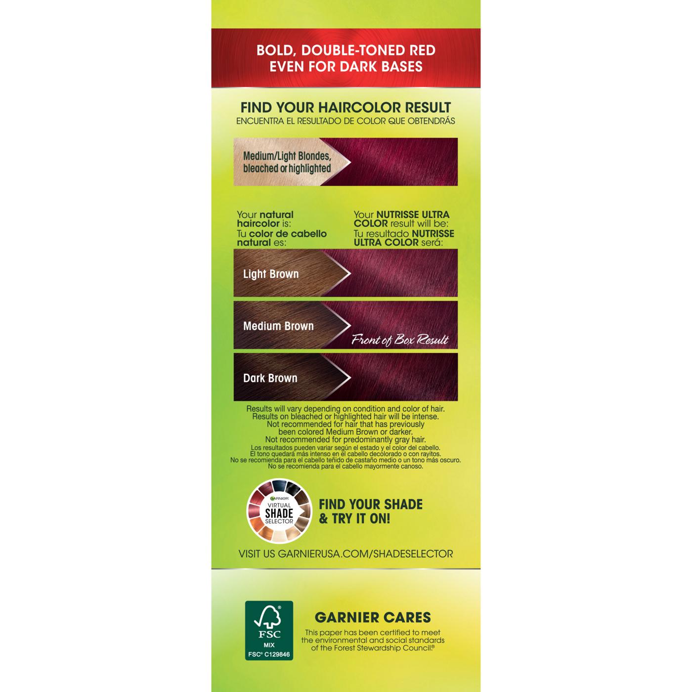 Garnier Nutrisse Ultra Color Permanent Hair Color Creme - RP1 Cherry Flamingo; image 3 of 10