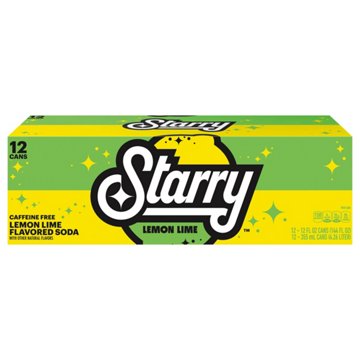 Starry Lemon Lime Soda Soft Drink 12 pk Cans