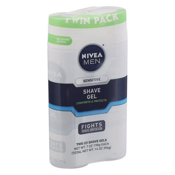NIVEA Men Sensitive Shave Gel Twin Pack, 14 oz