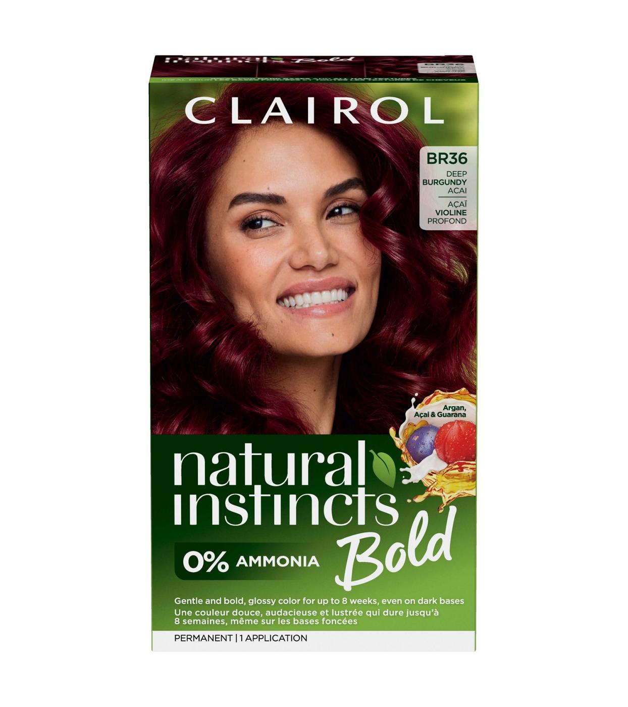 Clairol Natural Instincts Bold Permanent Hair Color - BR36 Deep Burgundy Acai ; image 1 of 6