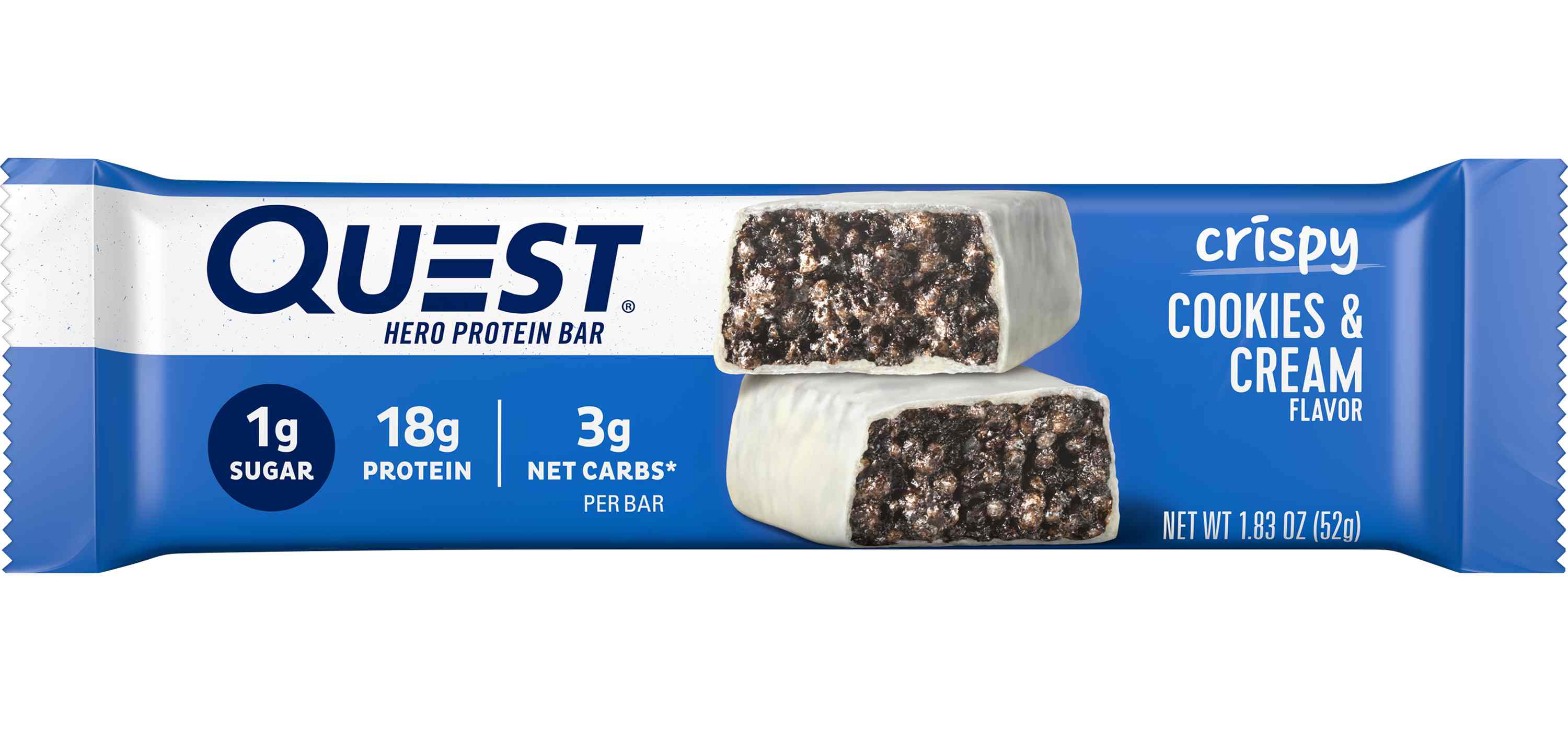 Quest Hero 18g Protein Bar - Crispy Cookies & Cream; image 1 of 2