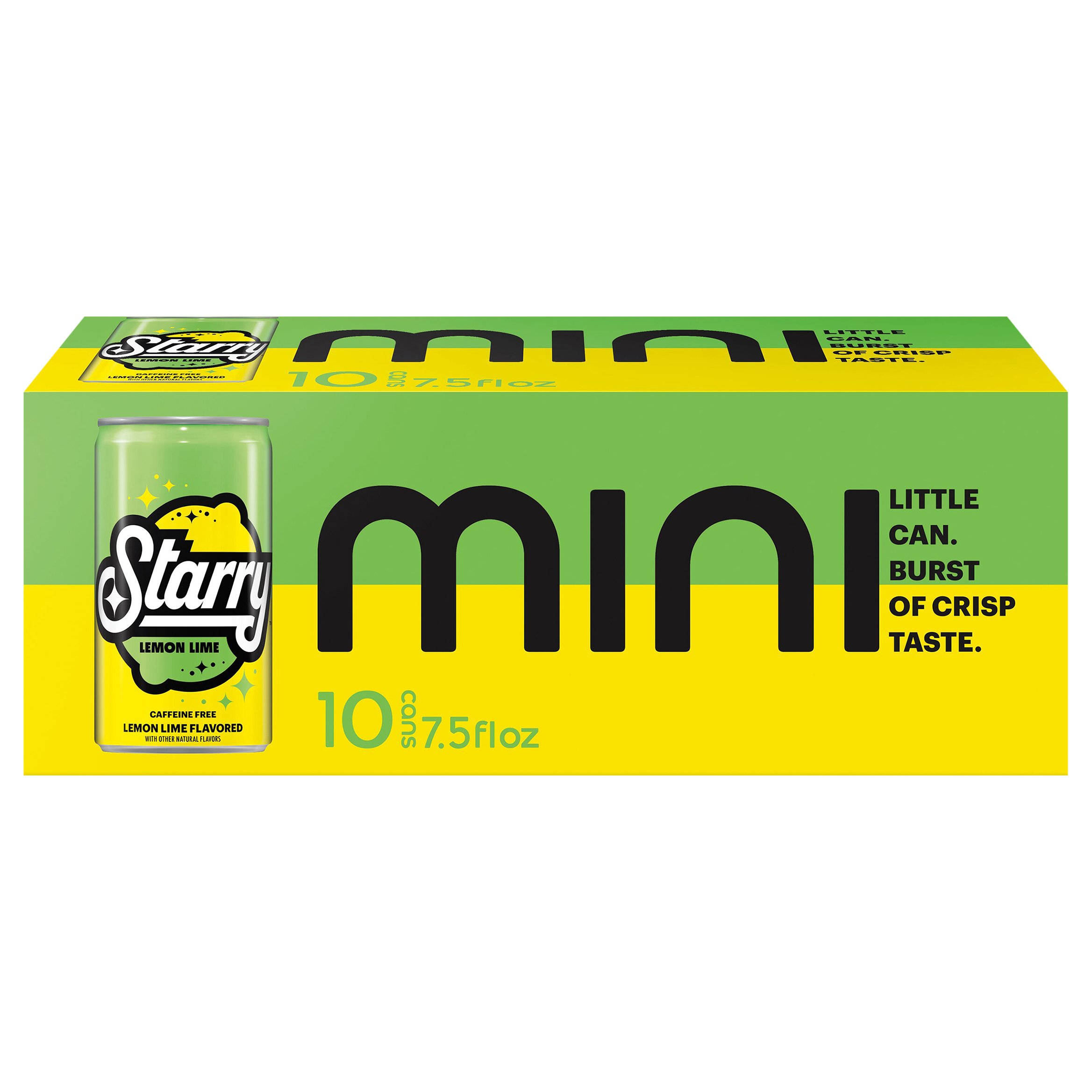 Starry Lemon Lime Soda 10 pk Mini Cans, 7.5 oz