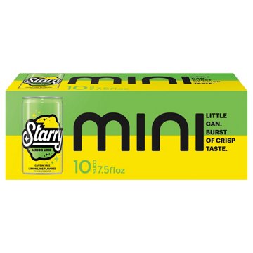 Starry Lemon Lime Soda Soft Drink 10 pk Mini Cans