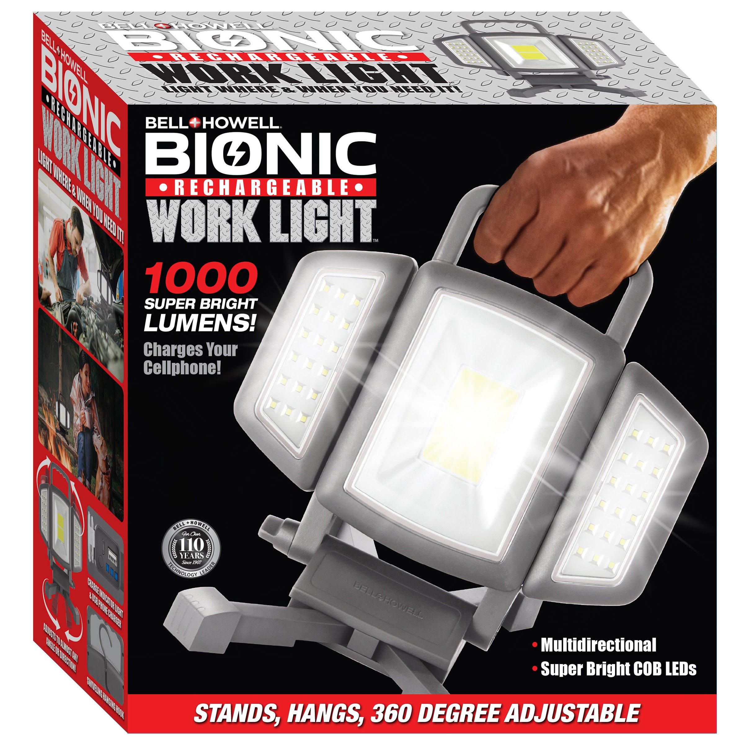 Bell + Howell Bionic Rechargeable Multi-Directional Work Light