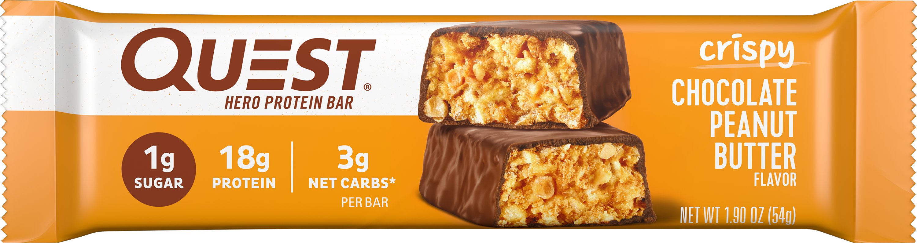 Quest Hero 18g Protein Bar Crispy Chocolate Peanut Butter Shop