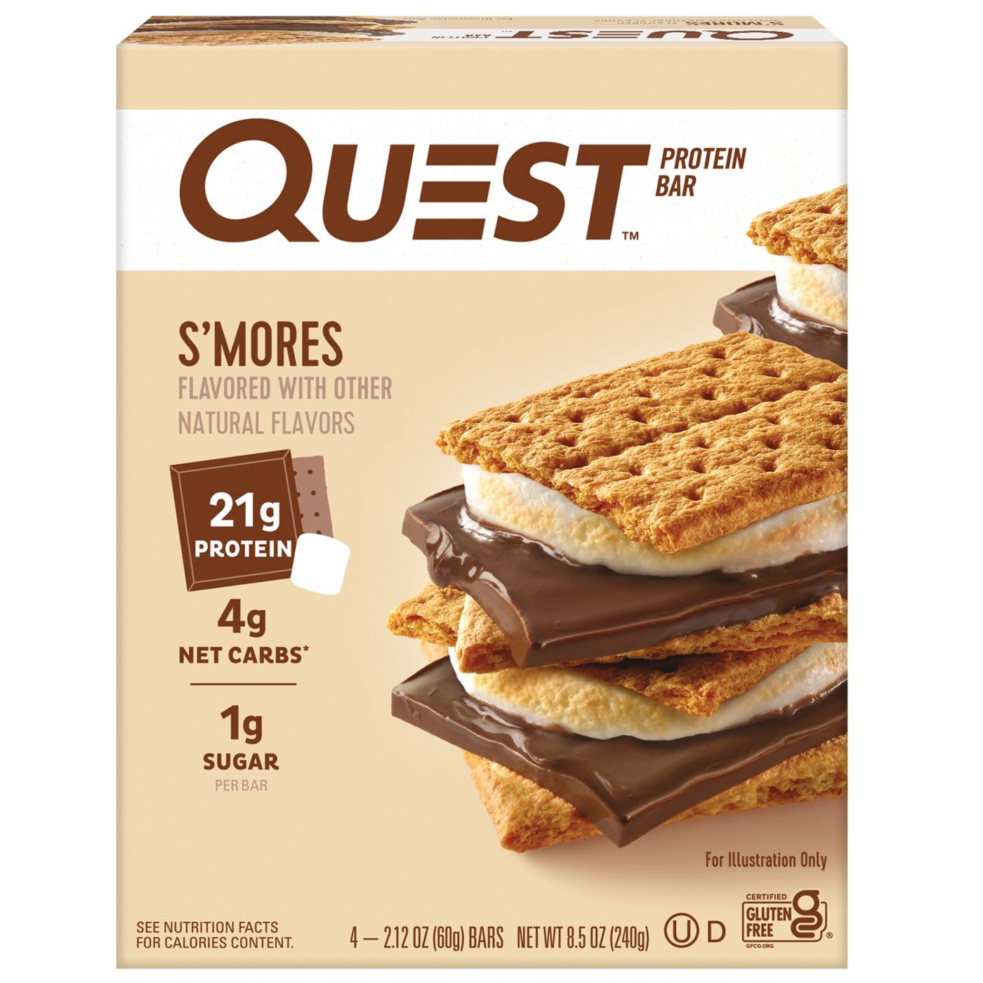 Quest 21g Protein Bars - S'mores; image 1 of 2