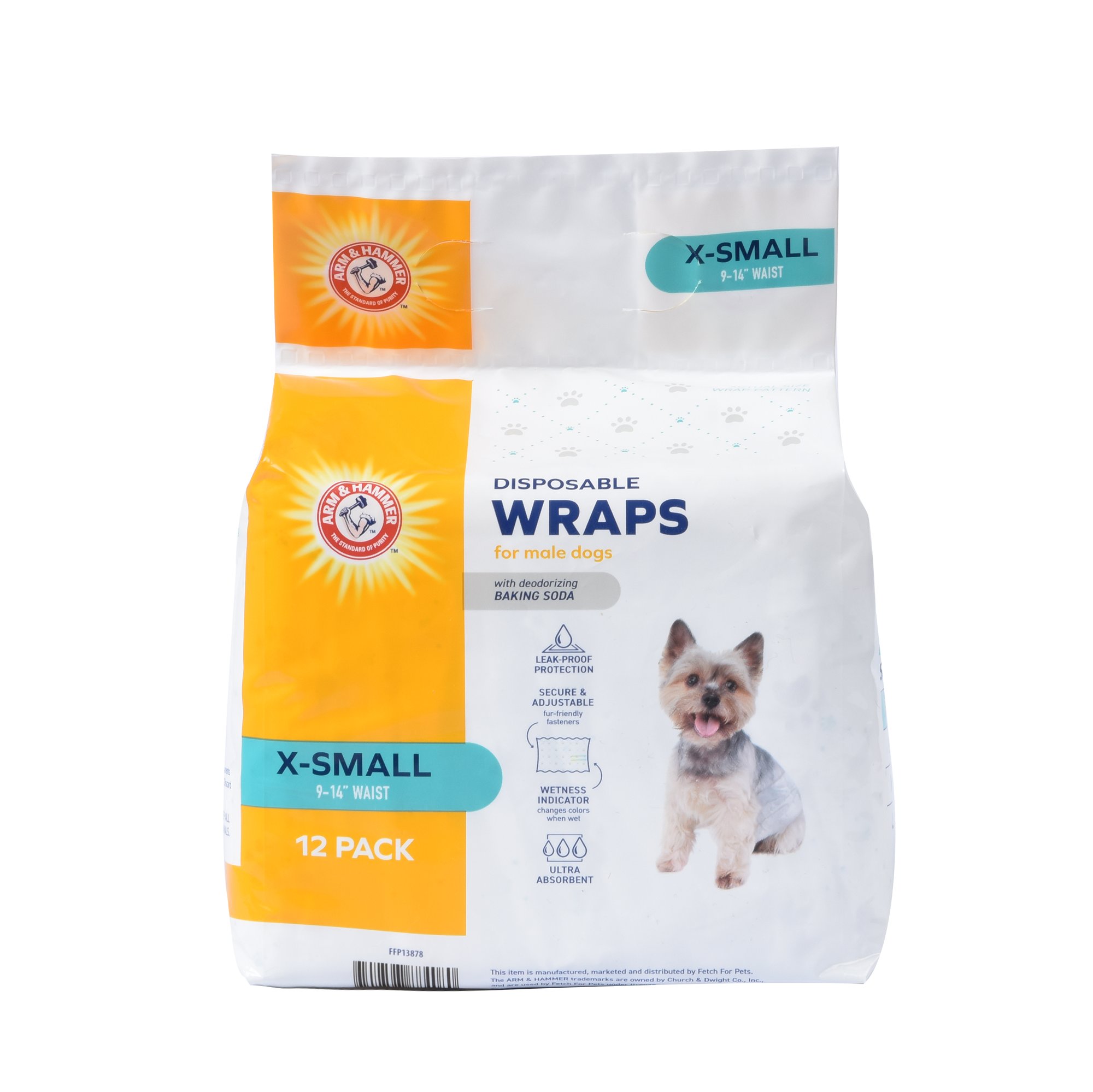 Arm & Hammer Disposable Wraps for Male Dogs - X Small - Shop Cleanup ...