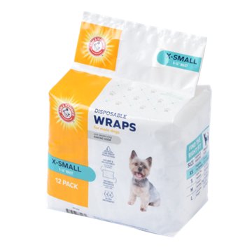 Arm & Hammer Disposable Wraps for Male Dogs - X Small, 12 ct