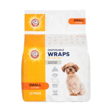 Arm & Hammer Disposable Wraps for Male Dogs - Small, 12 ct