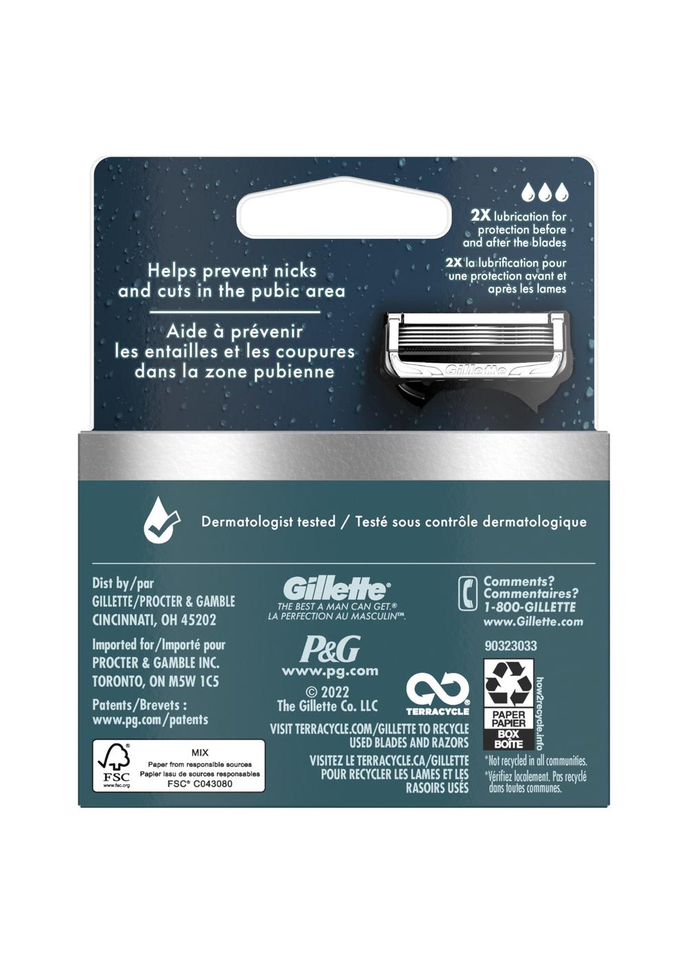 Gillette Intimate Pubic Hair Razor Cartridges; image 3 of 10