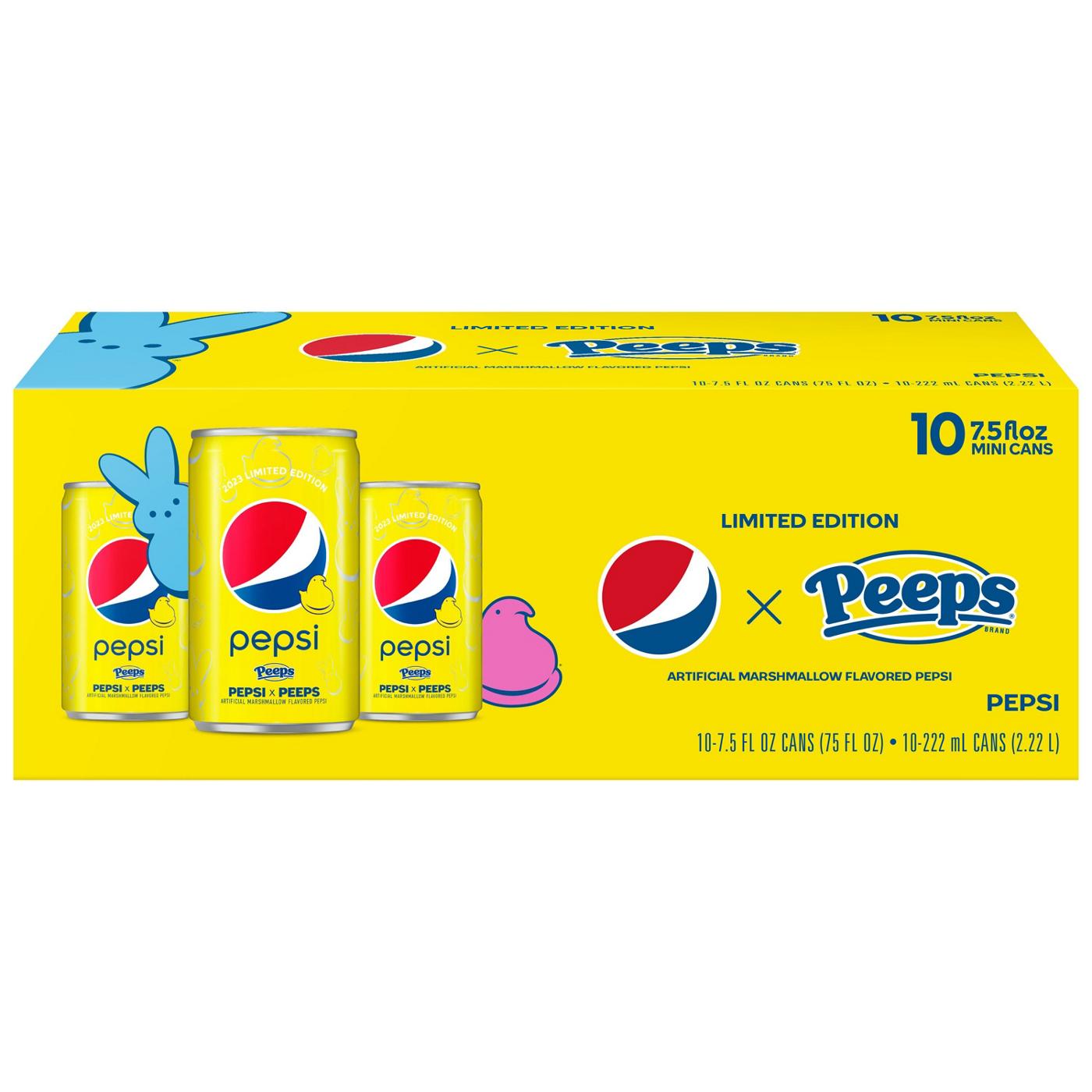 Pepsi Peeps Marshmallow Cola Mini 7.5 oz Cans; image 1 of 4