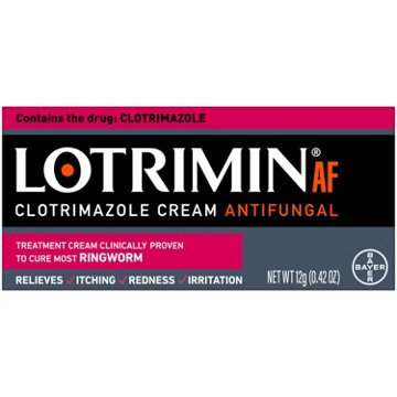 Lotrimin AF Antifungal Clotrimazole Ringworm Cream, 0.42 oz