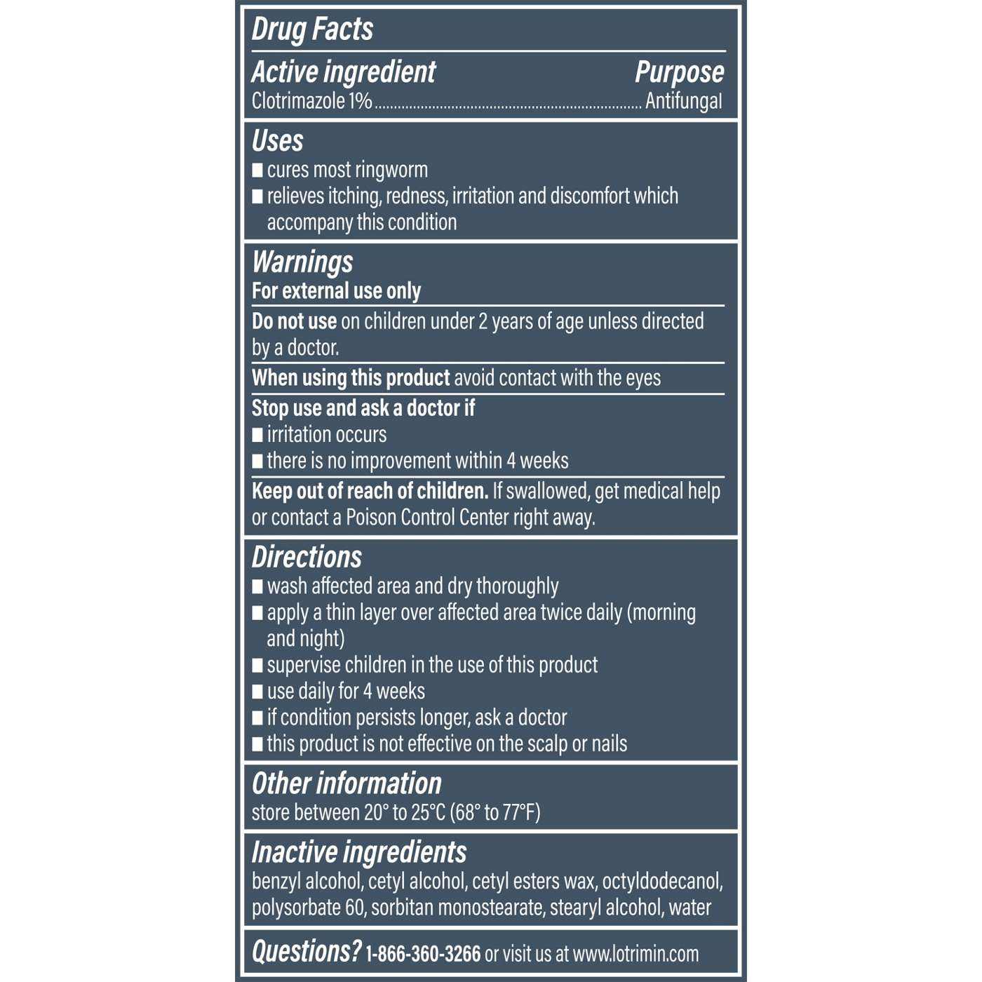 Lotrimin AF Antifungal Clotrimazole Ringworm Cream; image 3 of 4