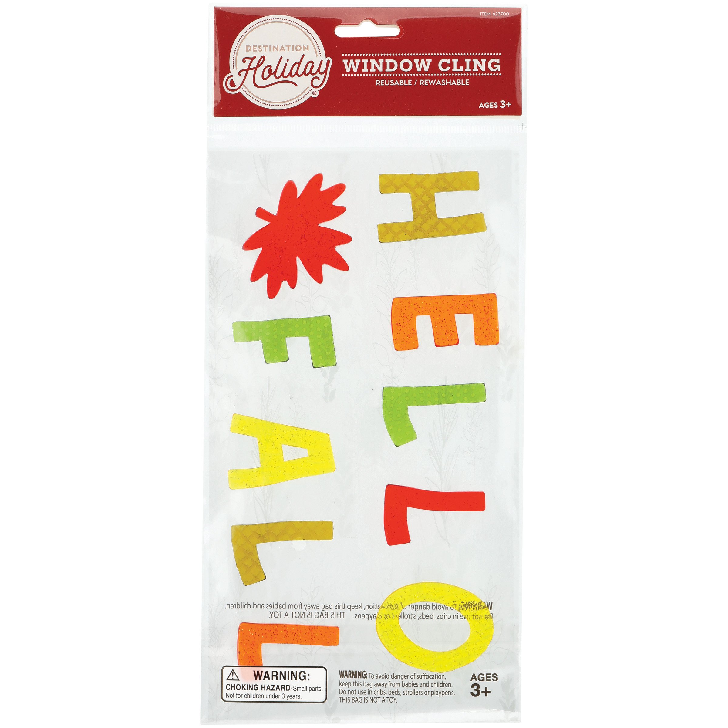 Destination Holiday Hello Fall Window Gel Clings Shop Seasonal Decor