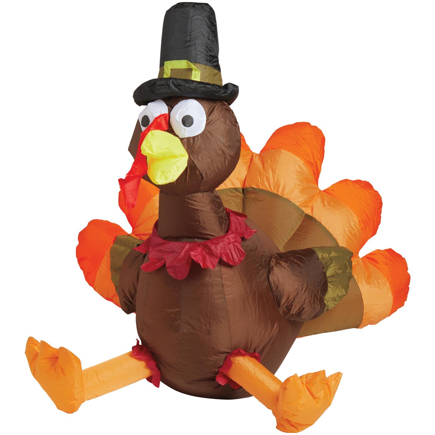 Destination Holiday Light Up Inflatable Pilgrim Turkey - Shop Seasonal ...