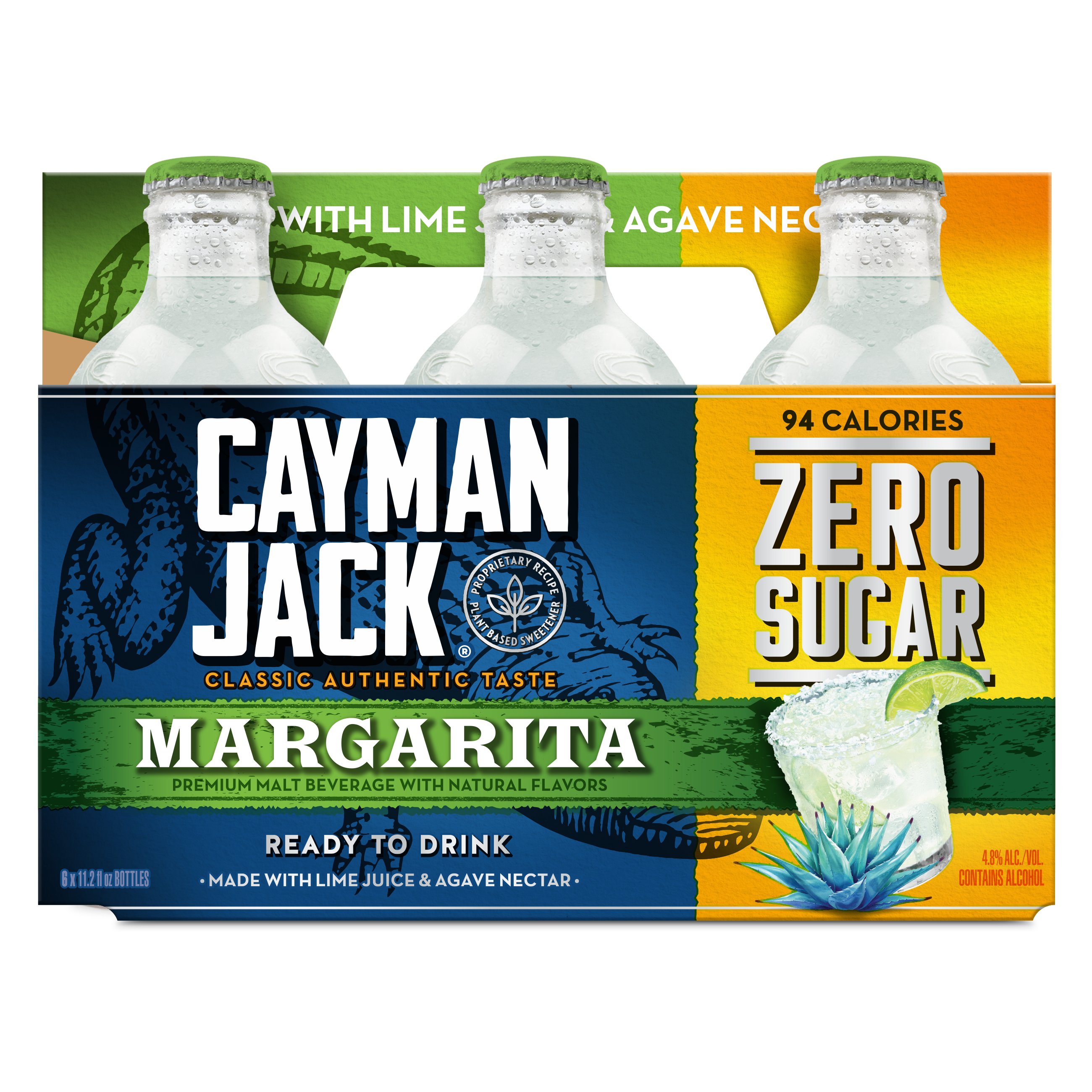 Cayman Jack Zero Sugar Margarita 6 pk Bottles, 11.2 oz