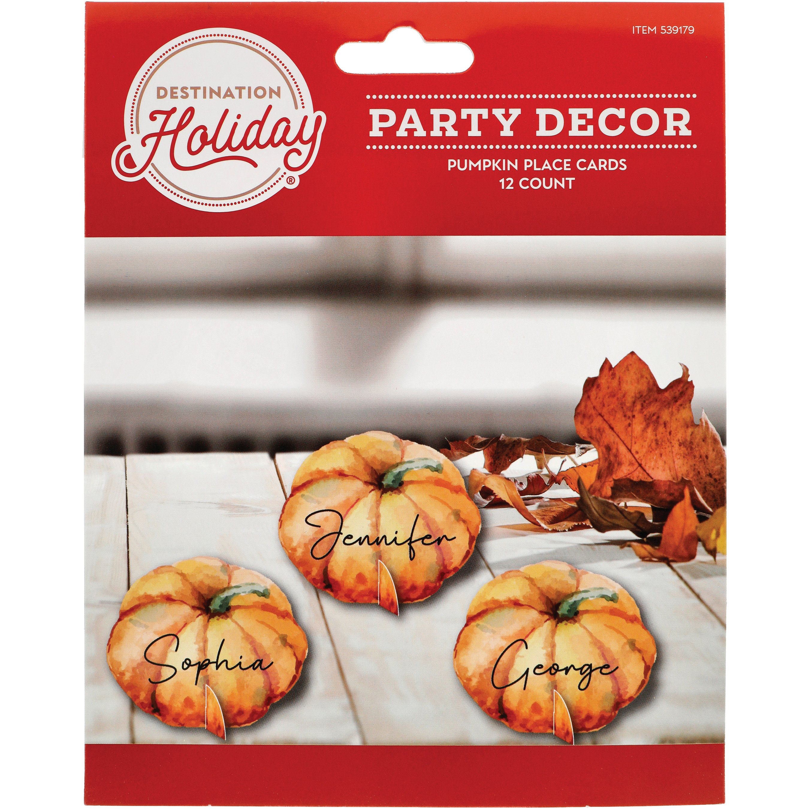 Destination Holiday Pumpkin Place Cards Shop Party decor at HEB