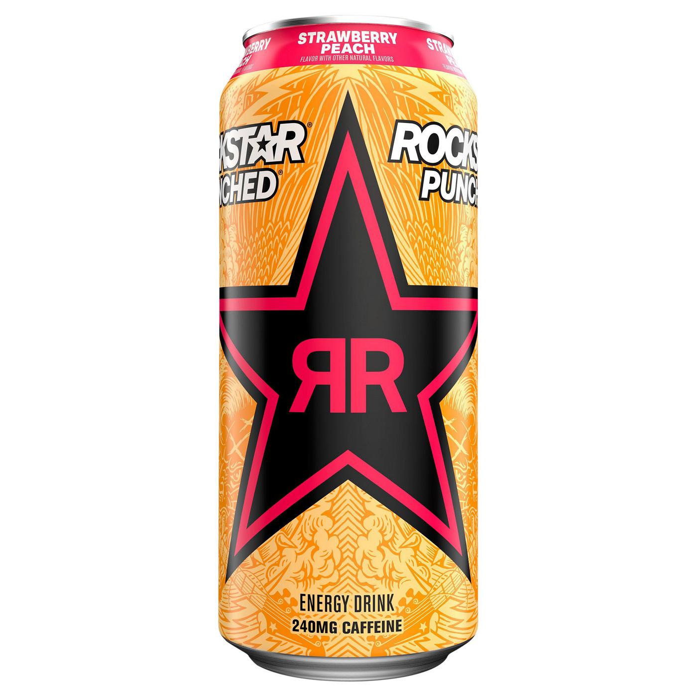 Rockstar Punched Strawberry Peach Energy Drink